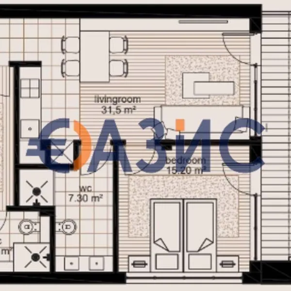 Квартира в кв. Юрта pod patia, фото 1
