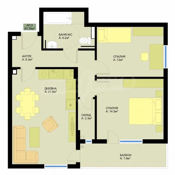 Квартира в 4-тирайон, фото 1