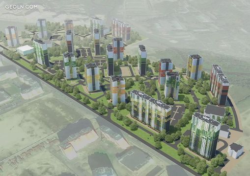 New Okhta. On the river in Saint Petersburg