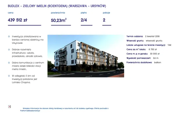 Квартира в Варшава
